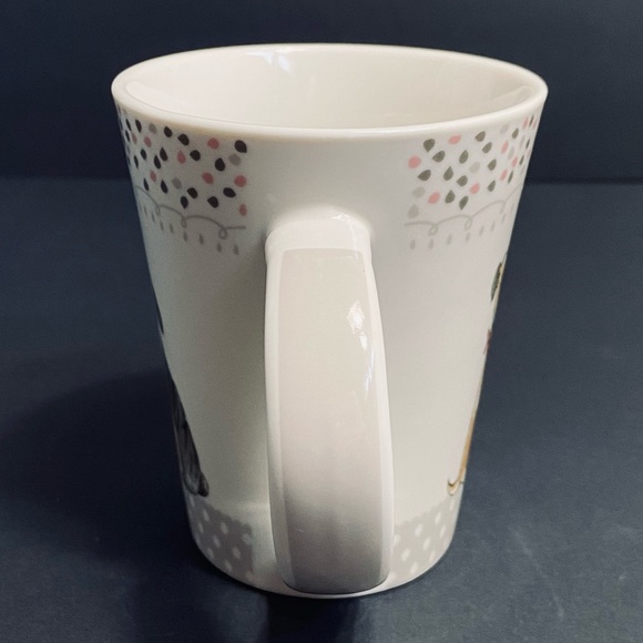 Casa Signature Happy Cats And Dogs Porcelain Coffee/Tea Mugs Set Of 2 - Picture 9 of 11